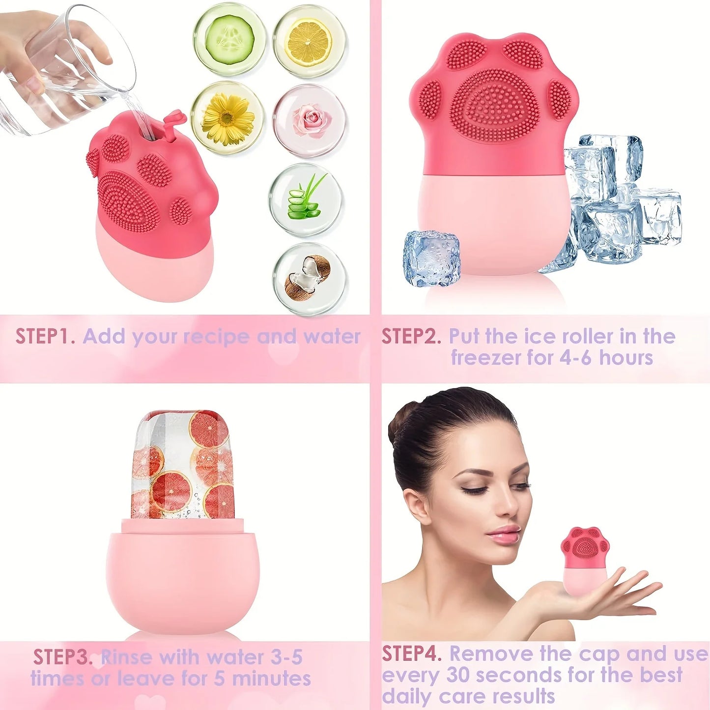 Pink Ice Contour Roller Massage